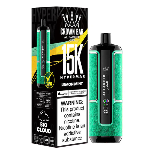 crown bar vape 15000 puffs AL FAKHER DISPOSABLE LEMON MINT – Elite Cigs & Vaporizers Vape Delivery SG Strain:Forbidden Gelato (Indica) AL Fakher Crown Bar