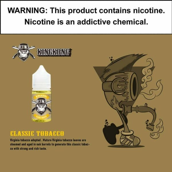 <h1 class="serp-title">CLASSIC TOBACCO TOKYO KING KONG 30ML</h1> <strong>Classic Tokyo King Kong 30ML</strong> is a flavor the tobacco lovers of the world have been waiting for. Ever since we first introduced our original tobacco flavor, we’ve been hearing about requests for this one by the name of <strong>Classic Tobacco Tokyo King Kong 30ML.</strong> <strong>Classic Tobacco Tokyo King Kong 30ml</strong> brings a new dimension to the world of electronic cigarettes. With its unique blend of exotic tobacco flavors, King Kong Classic Tobacco offers a variety of possibilities to satisfy even the most discerning vaper <strong>YOU CAN EXPLORE MORE TOKYO FLAVORS <a href="https://www.rockstarvapor.co/product-category/e-liquids/salt-nic-in-pakistan/salt-nic-tokyo-pakistan/" target="_blank" rel="noopener">HERE!</a></strong> <p class="selectable-text copyable-text iq0m558w g0rxnol2" dir="ltr"><span class="selectable-text copyable-text">At Rockstar, we believe every purchase is an experience of convenience, quality, and satisfaction.</span></p> <p class="selectable-text copyable-text iq0m558w g0rxnol2" dir="ltr"><span class="selectable-text copyable-text jv8stmnn">*</span><b><strong class="selectable-text copyable-text nbipi2bn">Price Match Guarantee:</strong></b><span class="selectable-text copyable-text jv8stmnn">*</span><span class="selectable-text copyable-text"> We're committed to offering you the best value on your purchases. If you find a lower price on an identical item from a competitor, simply let us know, and we'll beat it.</span></p> <p class="selectable-text copyable-text iq0m558w g0rxnol2" dir="ltr"><span class="selectable-text copyable-text">Shop with confidence, knowing that you're getting the best deal possible. Enjoy the ease of browsing and purchasing from the comfort of your home, Explore our catalog, place order, and get doorstep delivery. Our knowledgeable and friendly team is here to assist you with your order to make your shopping enjoyable, </span></p> <p class="selectable-text copyable-text iq0m558w g0rxnol2" dir="ltr"><span class="selectable-text copyable-text">We are located just around the corner in <a href="https://www.google.com/maps?ll=24.797475,67.044777&z=16&t=m&hl=en&gl=US&mapclient=embed&cid=3248600491974334453" target="_blank" rel="noopener">DHA Phase 5</a> & <a href="https://www.google.com/maps/place/Rockstar+Vapor+Co+-+Clifton+(Vape+Store)/@24.8271319,67.0278464,17z/data=!4m14!1m7!3m6!1s0x3eb33d243236324b:0xaa9b07f8edc863c0!2sRockstar+Vapor+Co+-+Clifton+(Vape+Store)!8m2!3d24.8271319!4d67.0304213!16s%2Fg%2F11twsg4yj7!3m5!1s0x3eb33d243236324b:0xaa9b07f8edc863c0!8m2!3d24.8271319!4d67.0304213!16s%2Fg%2F11twsg4yj7?entry=tt" target="_blank" rel="noopener">Clifton Boat Basin</a>, any of our store is your go-to spot for the latest vape gear, trendsetting flavors, and a vibe that’s as chill as it gets.</span></p>