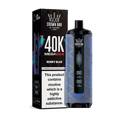 AL FAKHER CROWN BAR MEGA MAX BERRY BLUE ICE 40000 PUFFS