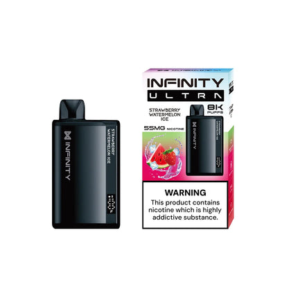 INFINITY DISPOSABLE VAPE STRAWBERRY WATERMELON ICE 8000 PUFF 55MG