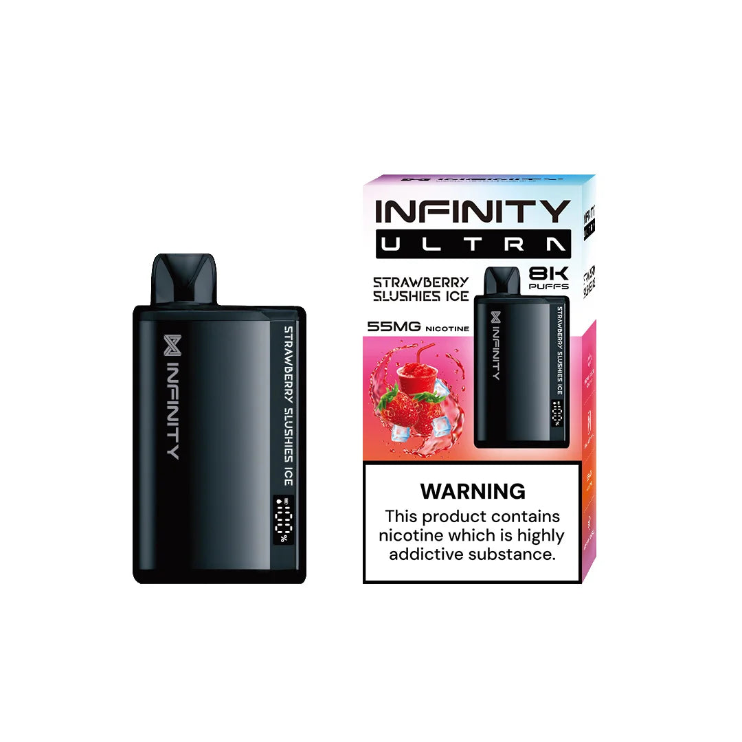 Infinity Disposable Vape Strawberry Slushies Ice 8000 Puff 55mg Elite Cigs & Vaporizers Infinity Disposable Vape Strawberry Slushies Ice 8000 Puff 55mg Elite Cigs & Vaporizers