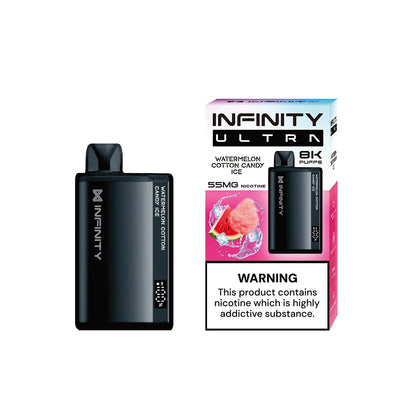 INFINITY DISPOSABLE VAPE WATERMELON COTTON CANDY ICE 8000 PUFF 55MG