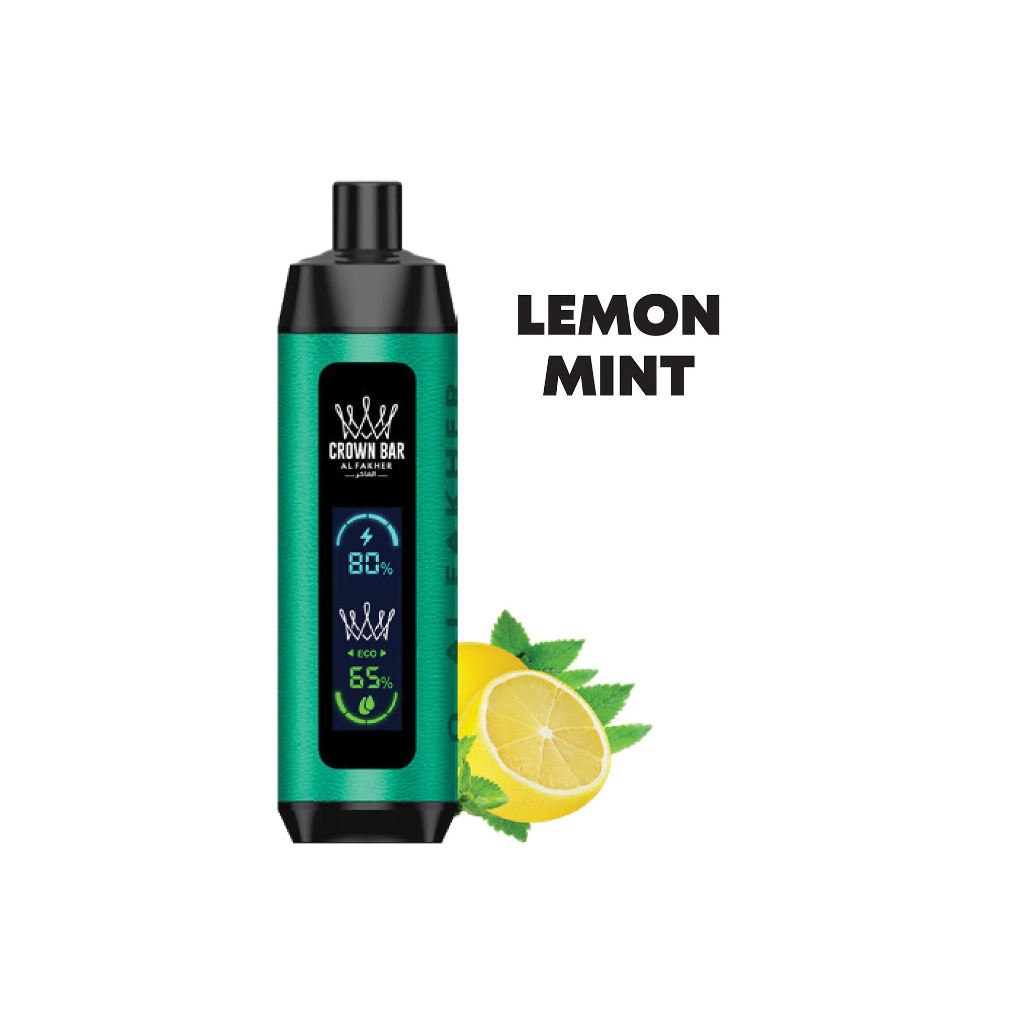 AL FAKHER CROWN BAR DISPOSABLE LEMON MINT 8000 PUFFS Elite Cigs & Vaporizers AL FAKHER CROWN BAR DISPOSABLE LEMON MINT 8000 PUFFS Elite Cigs & Vaporizers