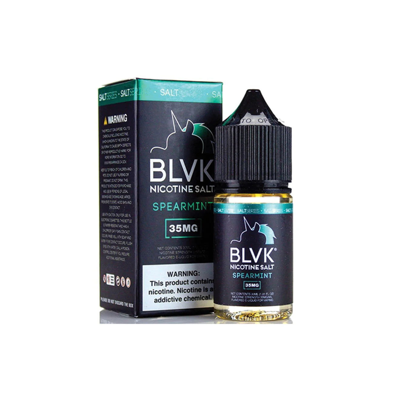 BLVK Unicorn Spearmint Ice Saltanic 30ml 35mg  Elite Cigs & Vaporizers