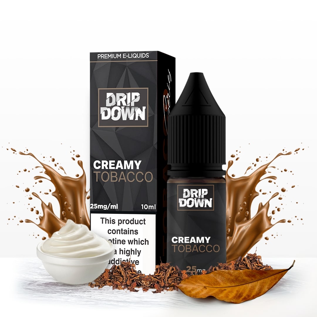 DRIP DOWN FROSTY CREAMY TOBACCO 10ML 25MG Elite Cigs & Vaporizers DRIP DOWN FROSTY CREAMY TOBACCO 10ML 25MG Elite Cigs & Vaporizers