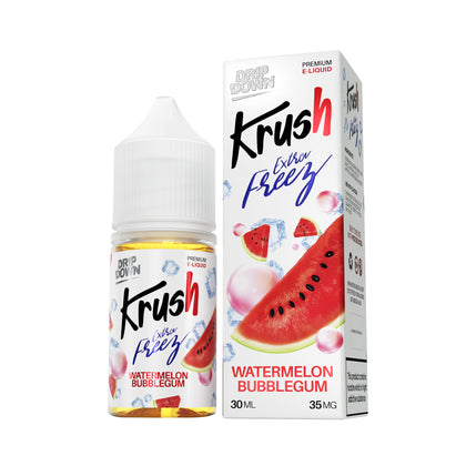 DRIP DOWN KRUSH EXTRA FREEZE WATERMELON BUBBLEGUM ICE  SALTNIC 30ML