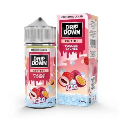 DRIP DOWN PASSION LYCHEE ICE FREE BASE 100ML