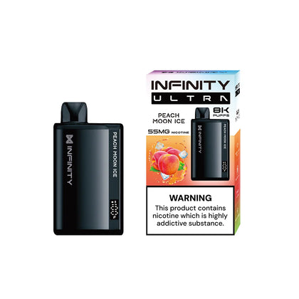 INFINITY DISPOSABLE VAPE THE PEACH MOON ICE 8000 PUFF 55MG