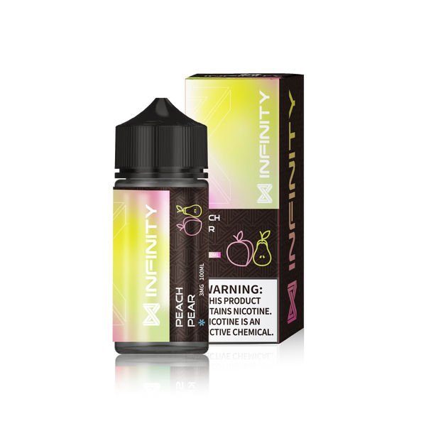 Infinity Peach Pear Ice Free Base 100ml  Elite Cigs & Vaporizers