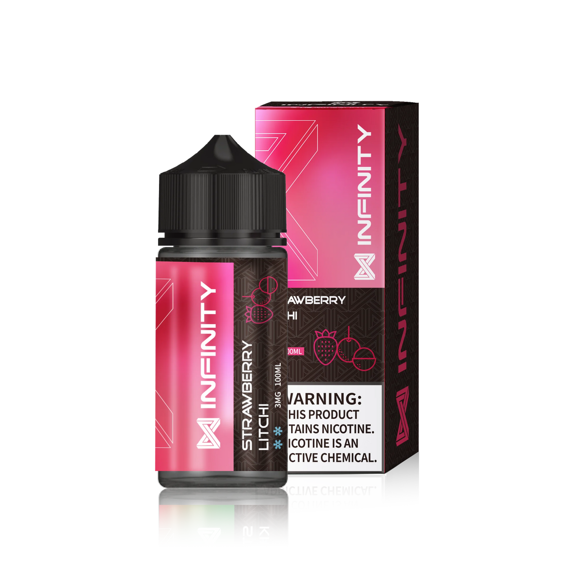 INFINITY STRAWBERRY LYCHEE ICE FREE BASE 100ML – Elite Cigs & Vaporizers