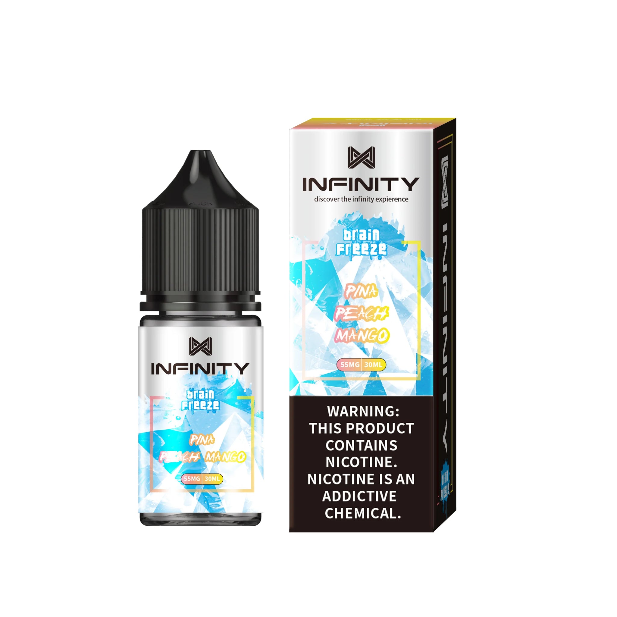 Infinity Brain Freeze Pina Peach Mango Ice Saltnic 30ML – Elite Cigs &  Vaporizers