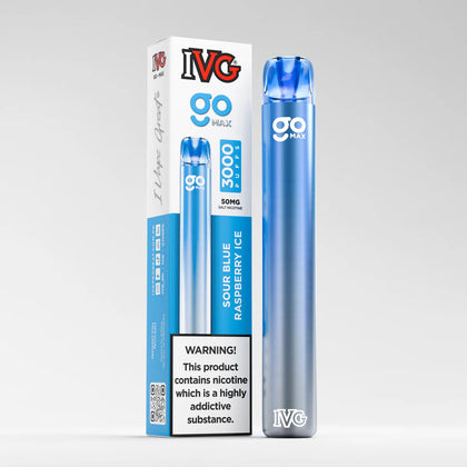 IVG GO MAX DISPOSABLE SOUR BLUE RASPBERRY ICE 3000 PUFFS