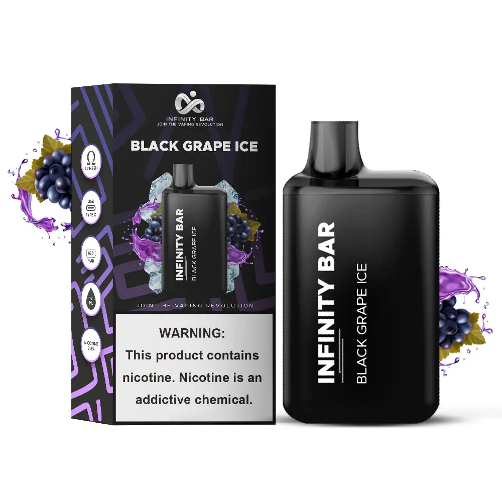 Infinity Disposable Vape Black Grape Ice Elite Cigs & Vaporizers Infinity Disposable Vape Black Grape Ice Elite Cigs & Vaporizers