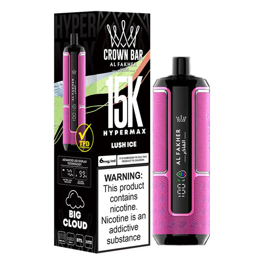 AL FAKHER CROWN BAR DISPOSABLE LUSH ICE 15000 PUFFS Elite Cigs & Vaporizers AL FAKHER CROWN BAR DISPOSABLE LUSH ICE 15000 PUFFS Elite Cigs & Vaporizers