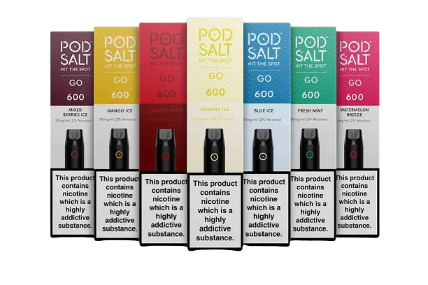 Pod Salt Disposable Assorted 600 Puff