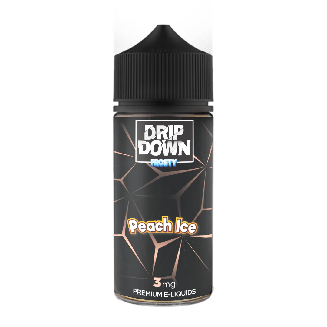 juicy peach ice vape juice DRIP DOWN FROSTY PEACH ICE 100ML 03MG – Elite Cigs & Vaporizers