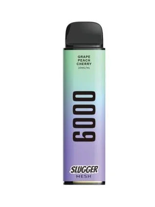 SLUGGER DISPOSABLE GRAPE PEACH CHERRY 6000 PUFF 20MG