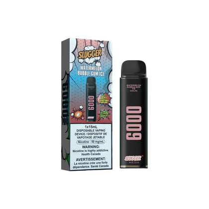 SLUGGER DISPOSABLE WATERMELON BUBBLEGUM ICE 6000 PUFF 50MG