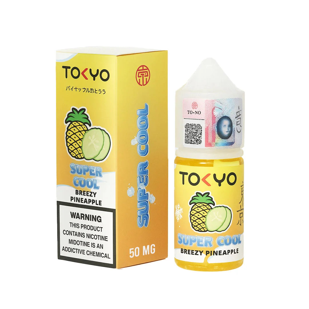 TOKYO SUPER COOL BREEZY PINEAPPLE FRUIT ICE SALTNIC 30ML – Elite Cigs ...