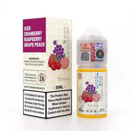 TOKYO SALTNIC CRANBERRY RASPBERRY GRAPE ICE 30ML