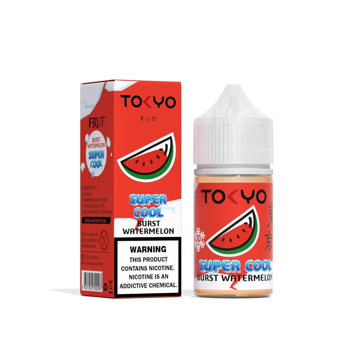 Tokyo Super Cool Burst Watermelon Ice 60ml – Elite Cigs & Vaporizers