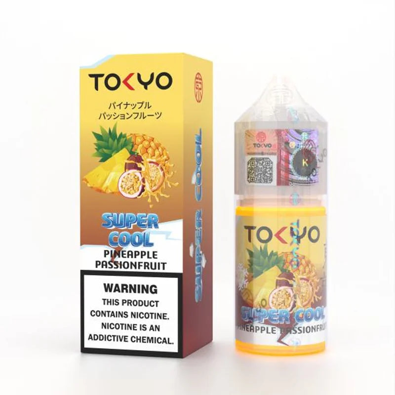 Tokyo Super Cool Pineapple Passion Fruit Ice Saltnic 30ml – Elite