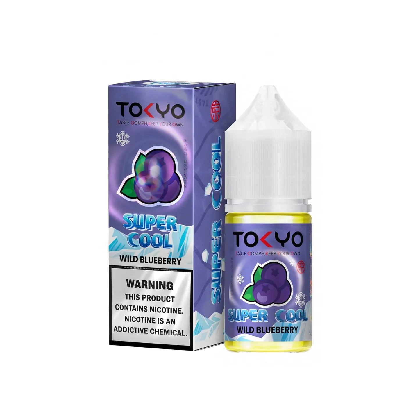 TOKYO SUPER COOL WILD BLUEBERRY ICE SALTNIC 30ML – Elite Cigs