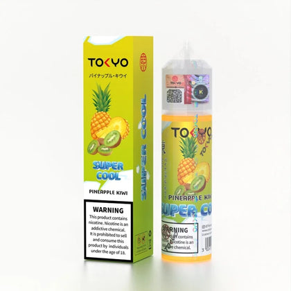 TOKYO SUPER COOL PINEAPPLE KIWI ICE FREE BASE 60ML