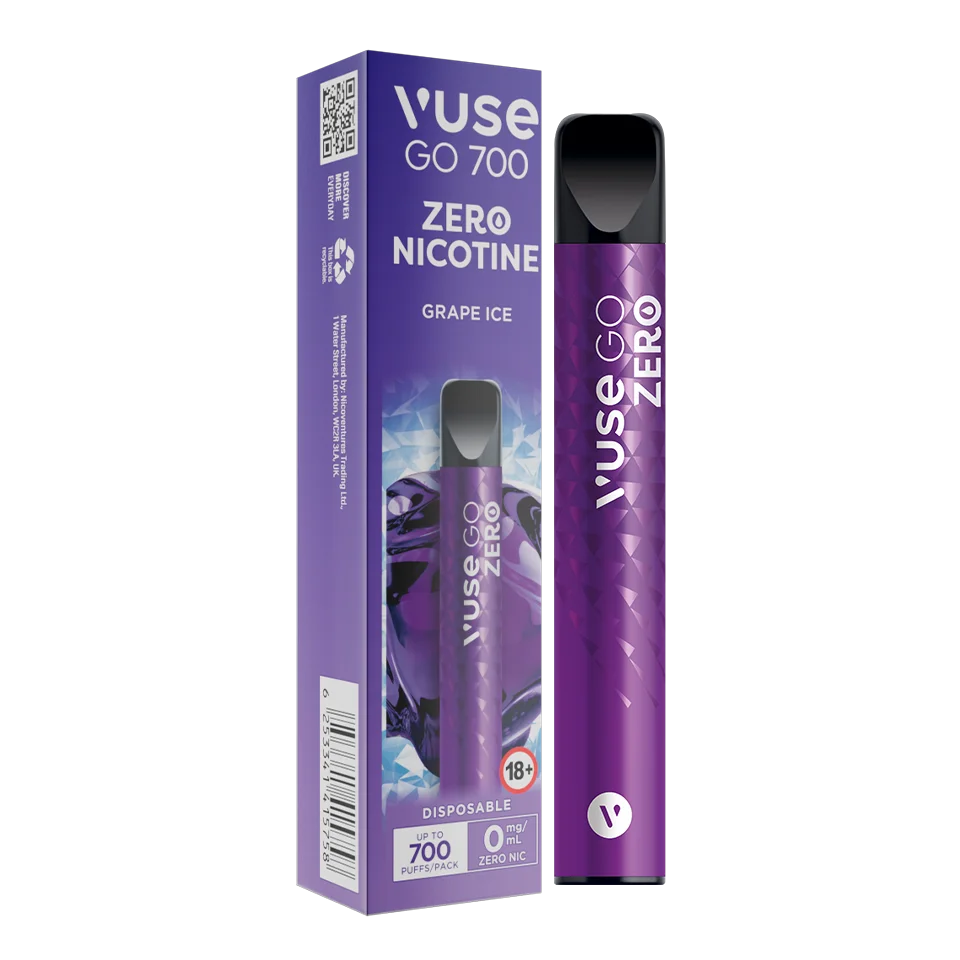 0mg vape VUSE GO 700 Disposable Grape Ice 0MG 700 Puff – Elite Cigs & Vaporizers