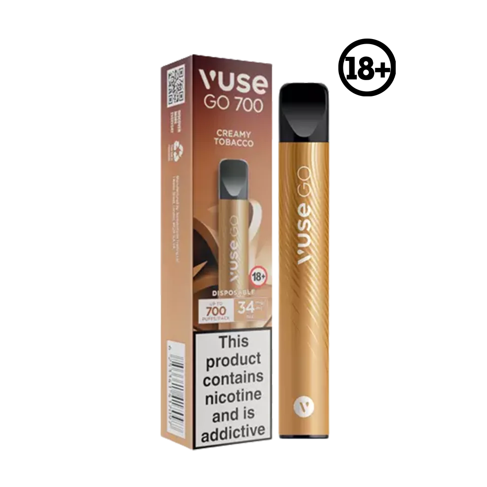 Vuse GO Disposable Creamy Tobacco 34mg 700 Puff – Elite Cigs & Vaporizers