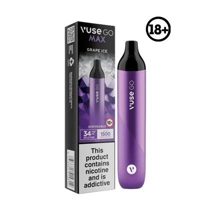Vuse GO Max Disposable Grape Ice 34mg 1500 Puff 