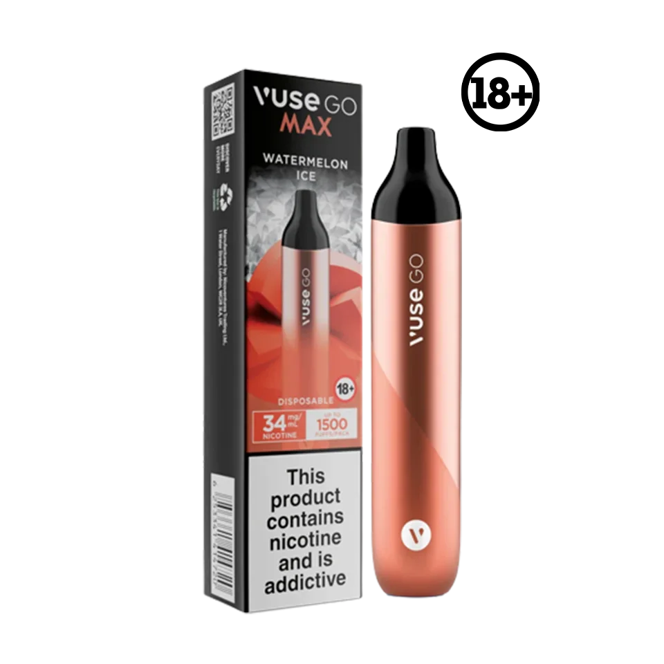 Vuse Go Max Disposable Watermelon Ice 34mg 1500 Puff Elite Cigs & Vaporizers Vuse Go Max Disposable Watermelon Ice 34mg 1500 Puff Elite Cigs & Vaporizers