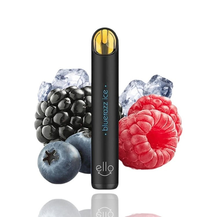 BLVK ELLO TOBACCO FREE DISPOSABLE BLUERAZZ ICE 5% 3500 PUFFS Elite Cigs & Vaporizers BLVK ELLO TOBACCO FREE DISPOSABLE BLUERAZZ ICE 5% 3500 PUFFS Elite Cigs & Vaporizers