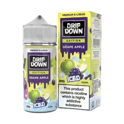 DRIP DOWN EDITION GRAPE APPLE ICE  FREEBASE 100ML