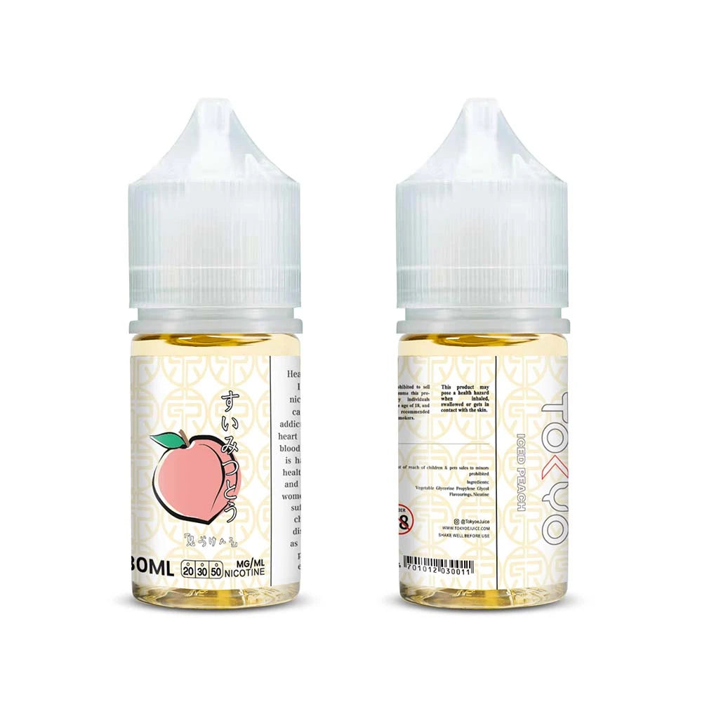 TOKYO SALTNIC ICED PEACH 30ML – Elite Cigs & Vaporizers